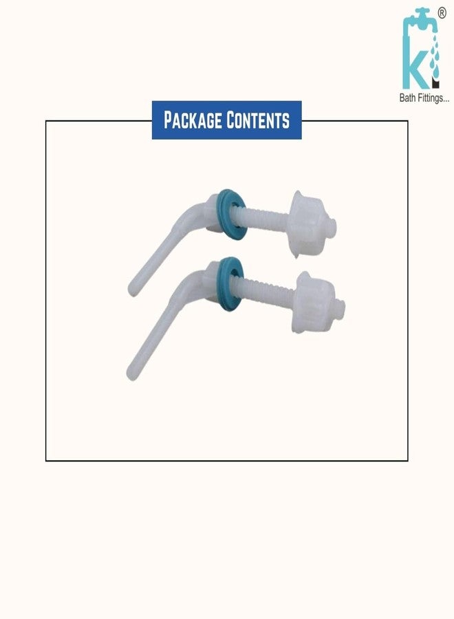 KI BATH FITTINGS مفصلات ومشبك غطاء مقعد المرحاض من نوع L من مادة PVC من شركة KI Bath Fittings | قطعة غيار لغطاء مقعد المرحاض الغربي (أبيض) - Image 4